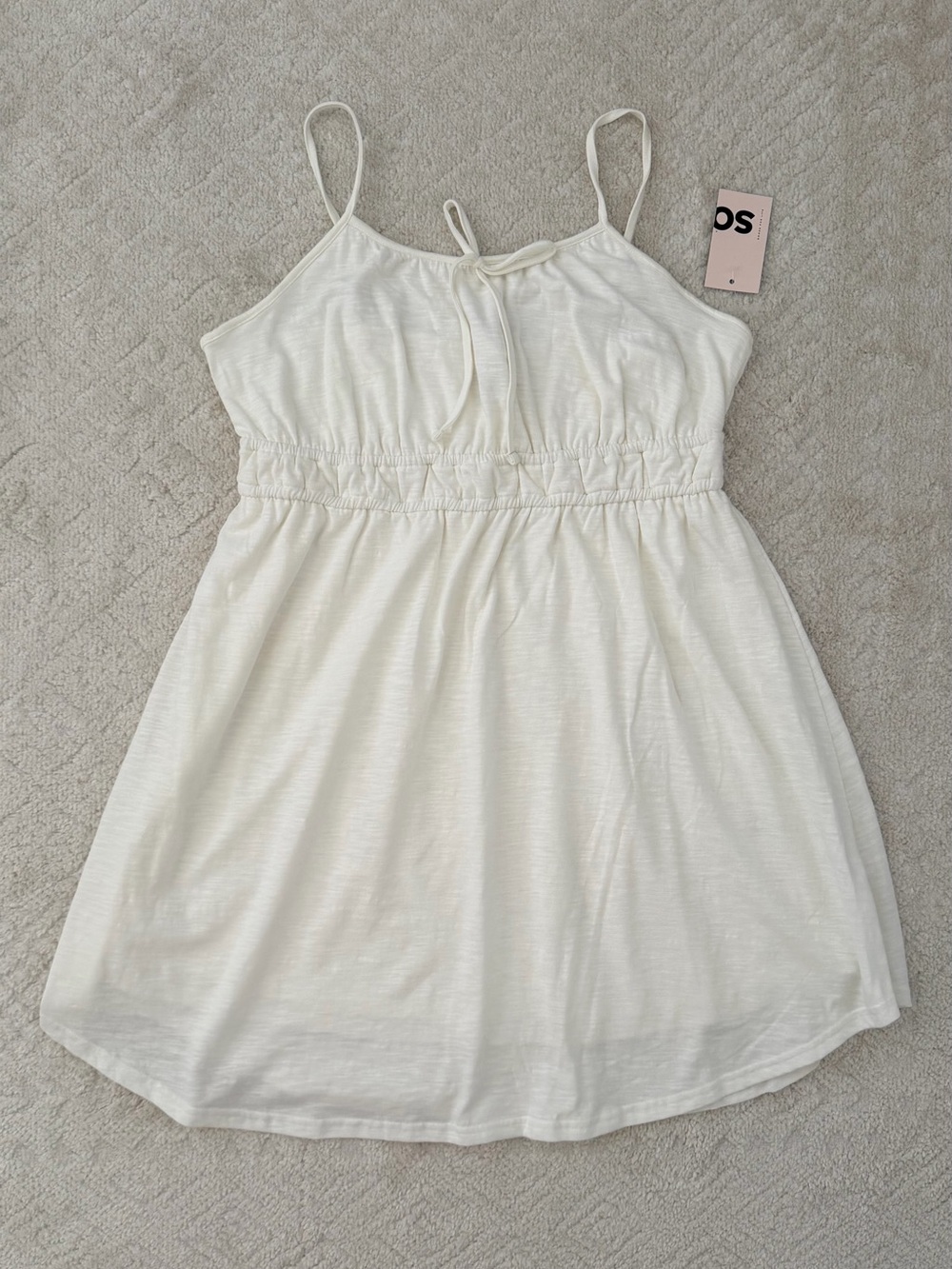 NWT SO CLOTHING Cream Summer Tie-Front Dress